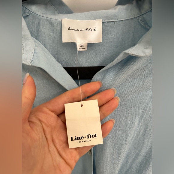 NWT Line & Dot Lindsay Tie Shirt - Picture 3 of 3